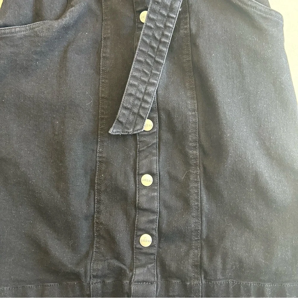 Guess Black Button Down Denim Dress Size M - Picture 6 of 6